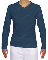 Fitted Long Sleeve V-Neck T-Shirt
