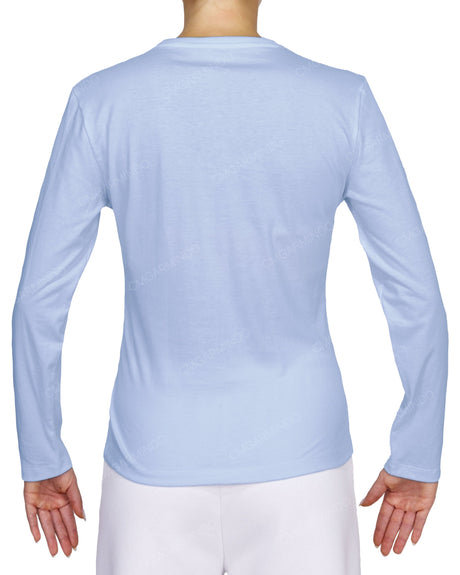 Fitted Long Sleeve V-Neck T-Shirt