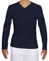 Fitted Long Sleeve V-Neck T-Shirt