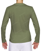 Fitted Long Sleeve V-Neck T-Shirt