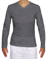 Fitted Long Sleeve V-Neck T-Shirt