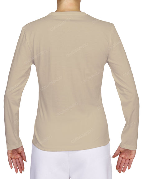 Fitted Long Sleeve V-Neck T-Shirt