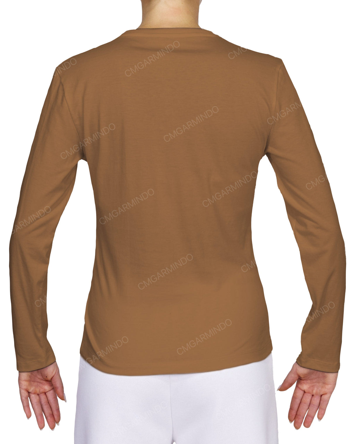 Fitted Long Sleeve V-Neck T-Shirt