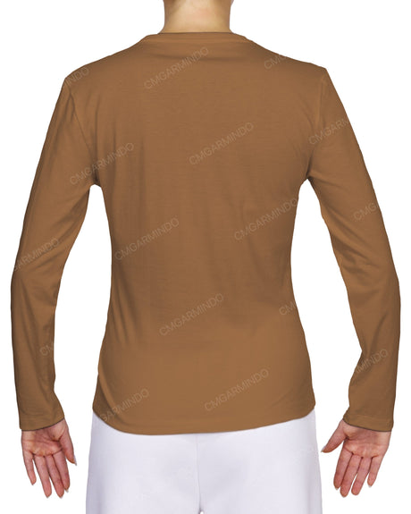 Fitted Long Sleeve V-Neck T-Shirt