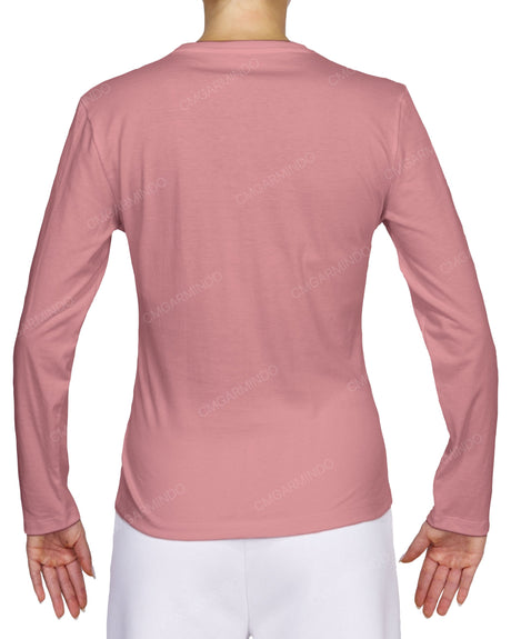 Fitted Long Sleeve V-Neck T-Shirt