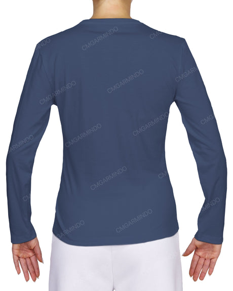 Fitted Long Sleeve V-Neck T-Shirt