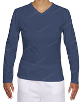 Fitted Long Sleeve V-Neck T-Shirt