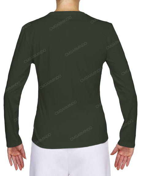 Fitted Long Sleeve V-Neck T-Shirt