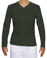 Fitted Long Sleeve V-Neck T-Shirt