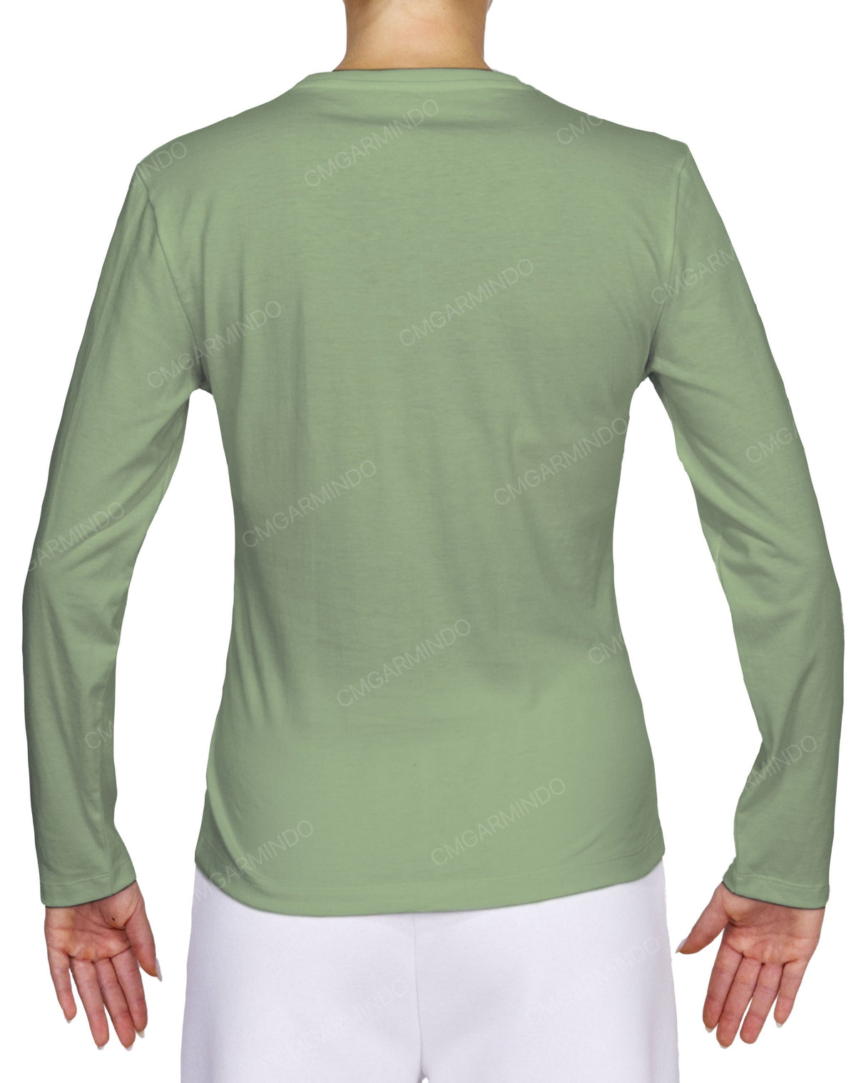 Fitted Long Sleeve V-Neck T-Shirt
