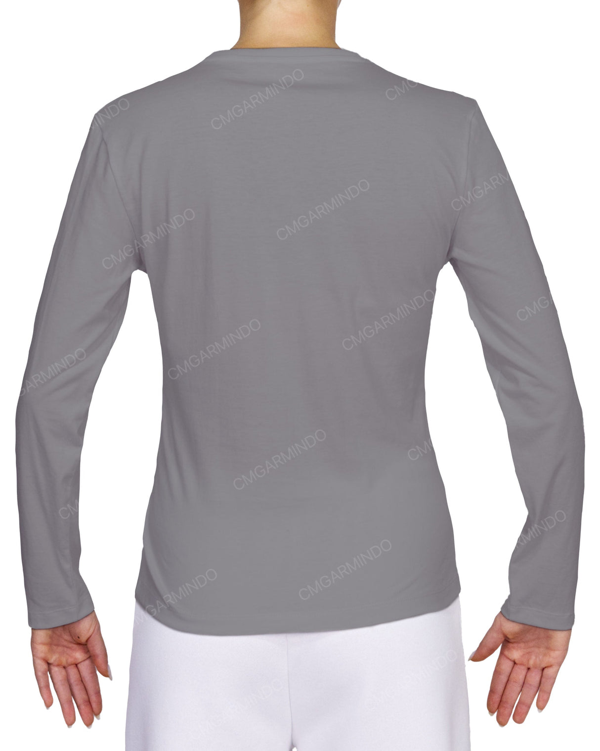 Fitted Long Sleeve V-Neck T-Shirt