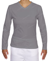 Fitted Long Sleeve V-Neck T-Shirt