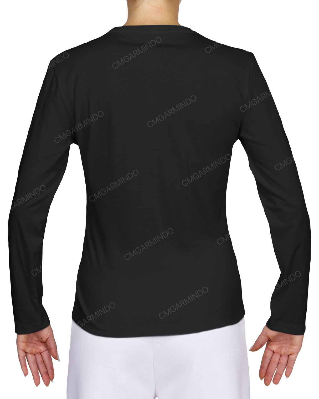 Fitted Long Sleeve V-Neck T-Shirt