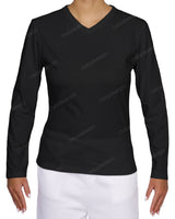Fitted Long Sleeve V-Neck T-Shirt