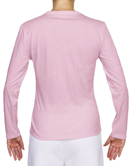 Fitted Long Sleeve V-Neck T-Shirt