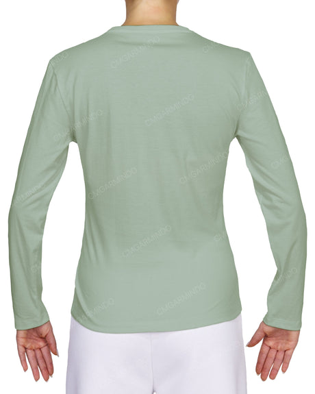 Fitted Long Sleeve V-Neck T-Shirt