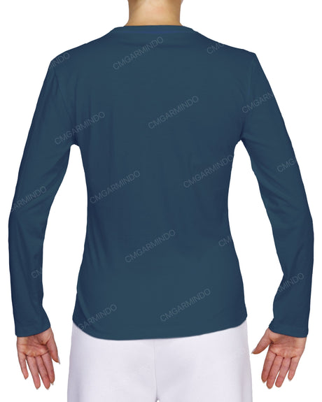 Fitted Long Sleeve V-Neck T-Shirt