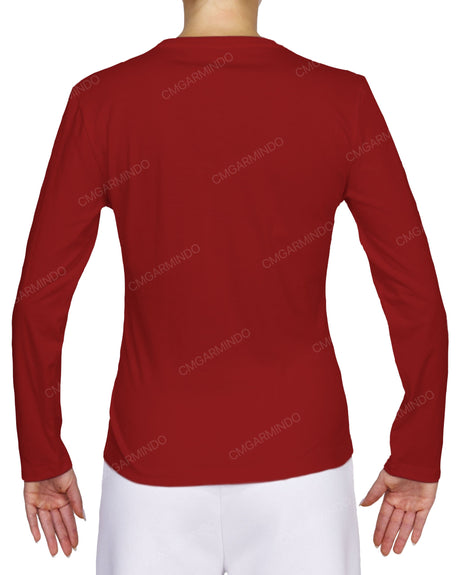 Fitted Long Sleeve V-Neck T-Shirt