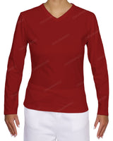 Fitted Long Sleeve V-Neck T-Shirt