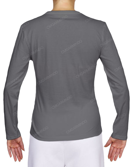 Fitted Long Sleeve V-Neck T-Shirt