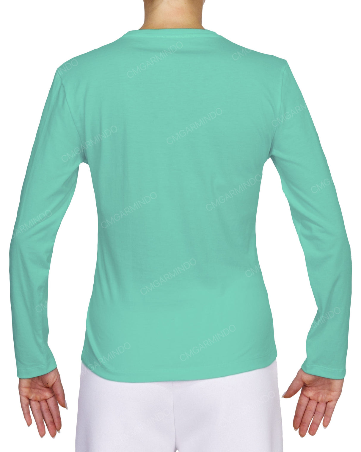 Fitted Long Sleeve V-Neck T-Shirt