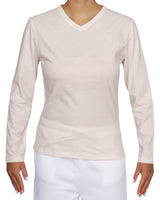 Fitted Long Sleeve V-Neck T-Shirt