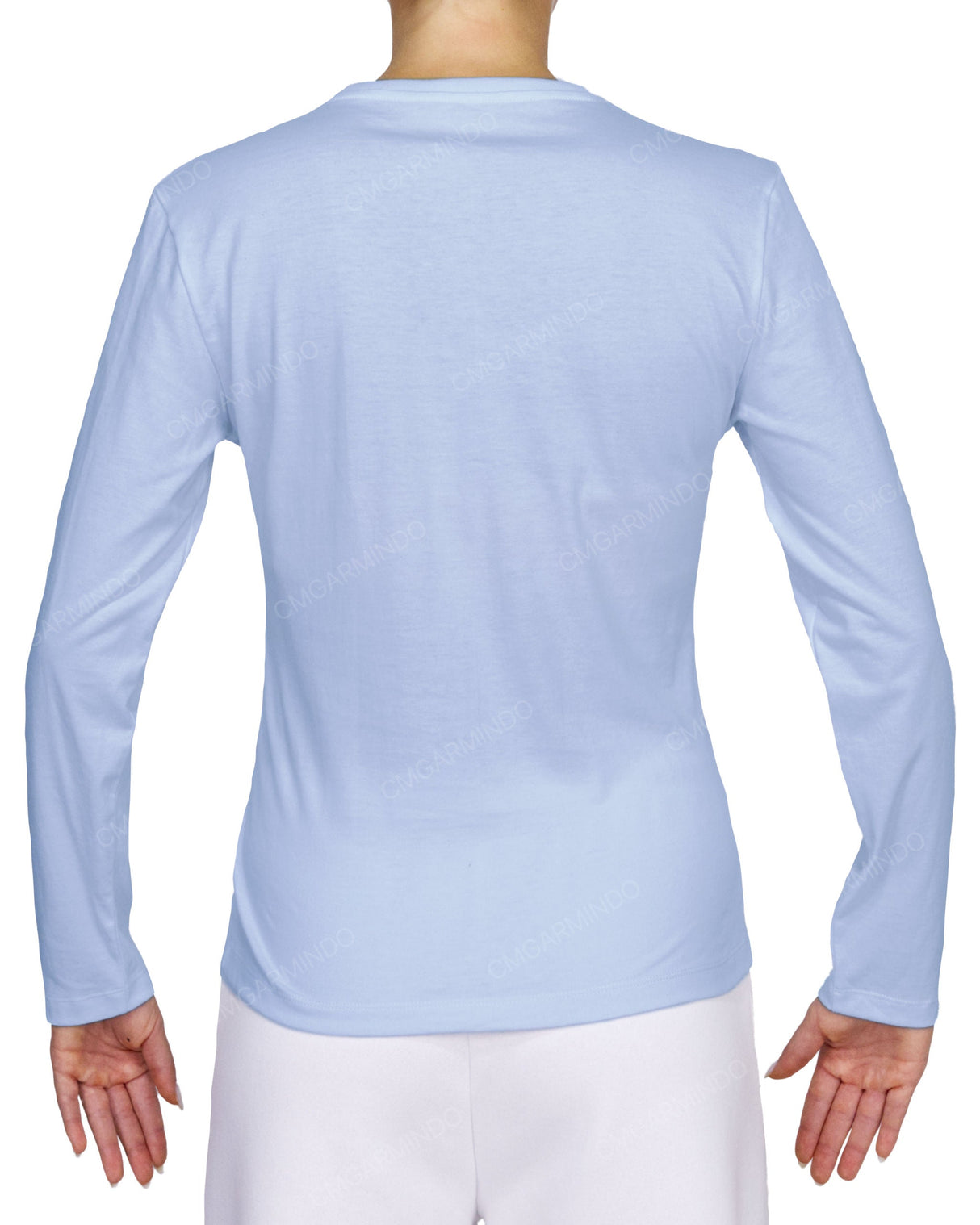 Fitted Long Sleeve V-Neck T-Shirt