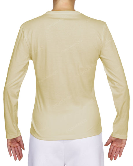 Fitted Long Sleeve V-Neck T-Shirt