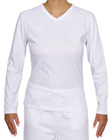 Fitted Long Sleeve V-Neck T-Shirt