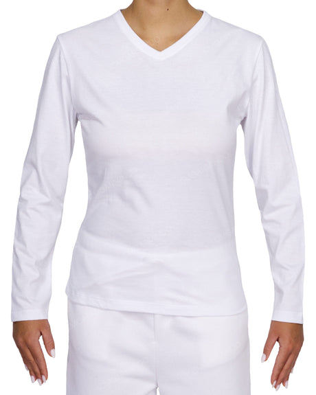Fitted Long Sleeve V-Neck T-Shirt