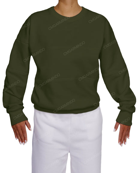Oversized Drop Shoulder Panel Sweatshirt