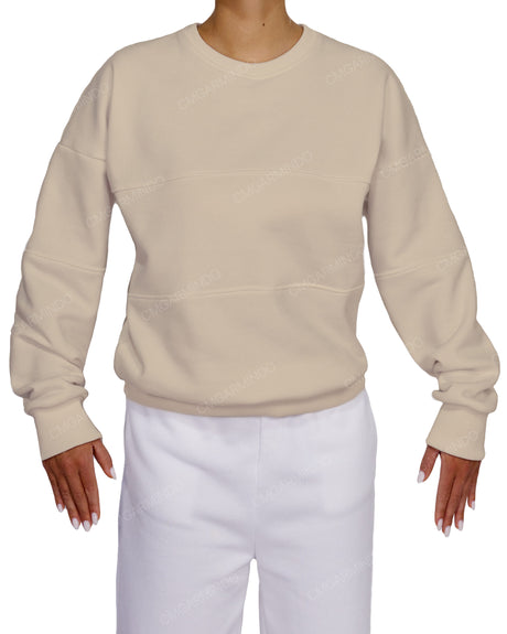 Oversized Drop Shoulder Panel Sweatshirt