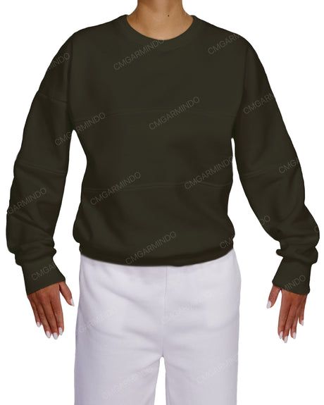 Oversized Drop Shoulder Panel Sweatshirt