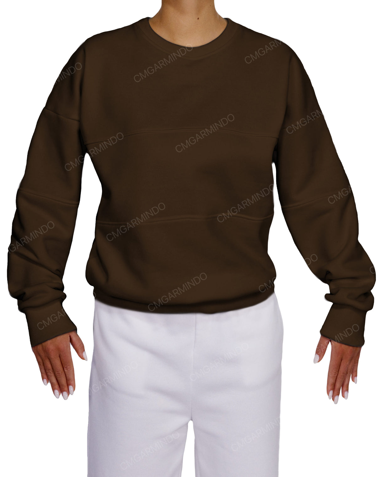 Oversized Drop Shoulder Panel Sweatshirt