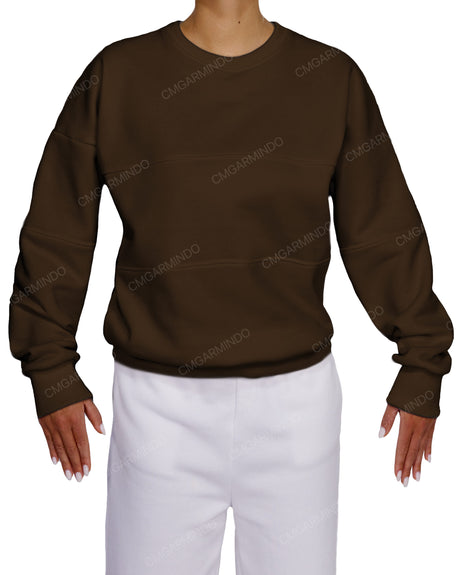 Oversized Drop Shoulder Panel Sweatshirt
