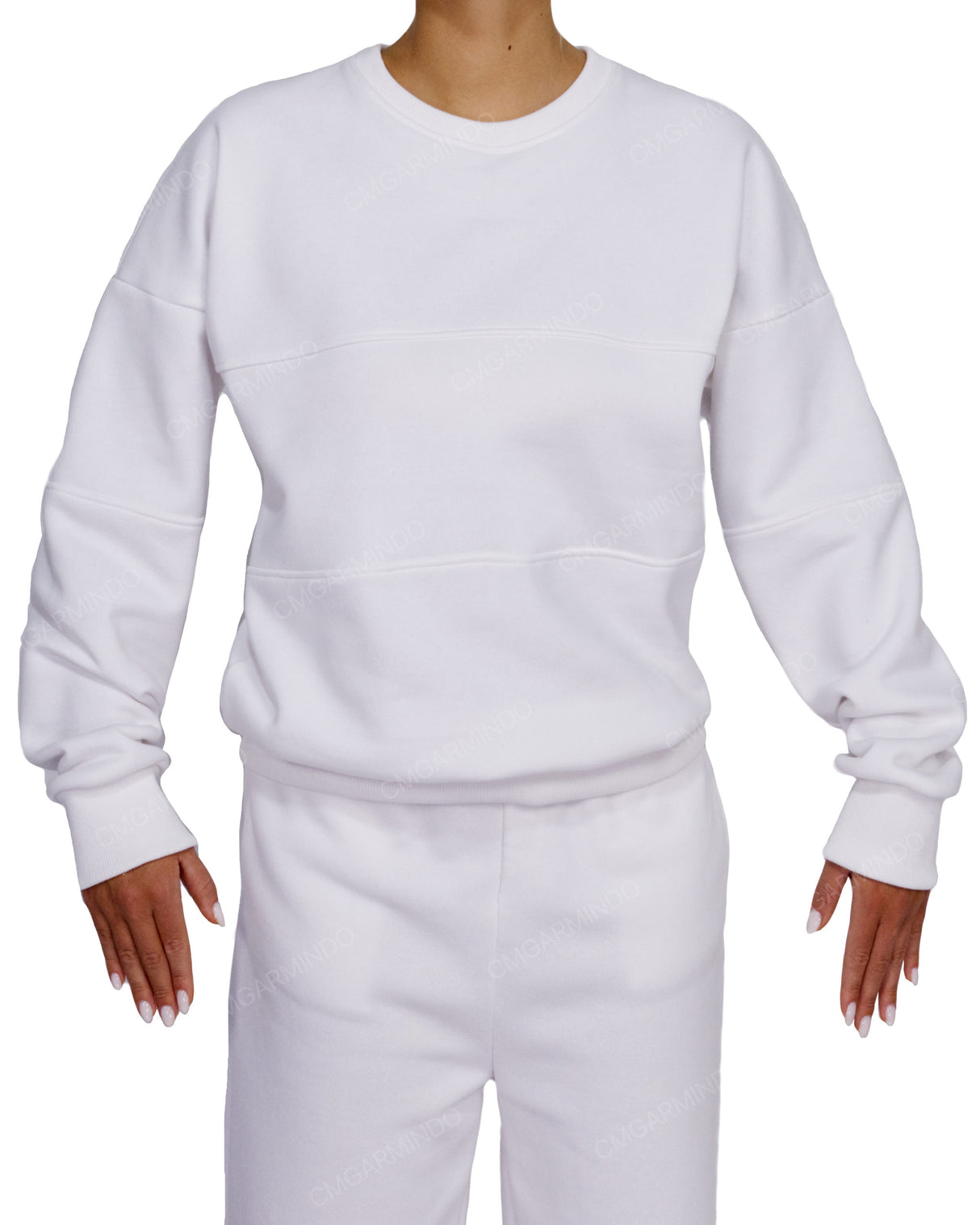 Oversized Drop Shoulder Panel Sweatshirt