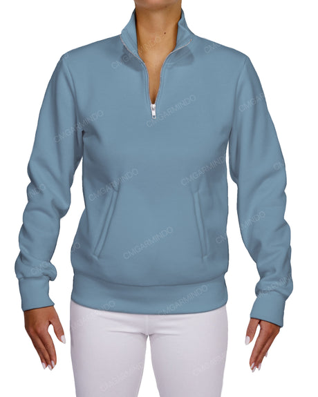 High Neck 1/4 Zip Sweatshirt