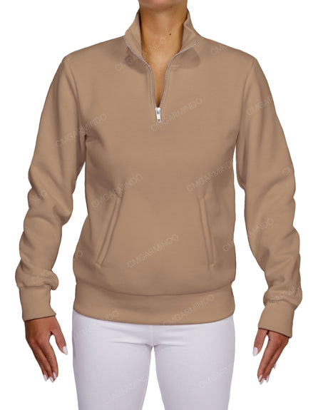 High Neck 1/4 Zip Sweatshirt