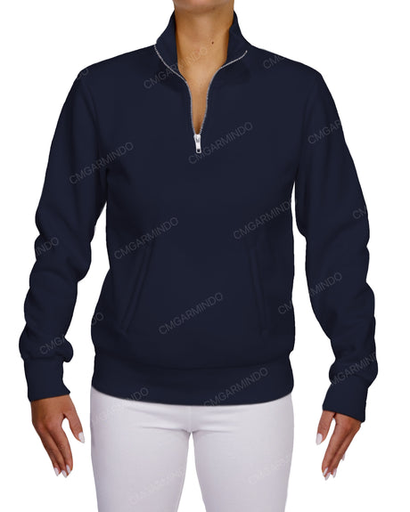 High Neck 1/4 Zip Sweatshirt