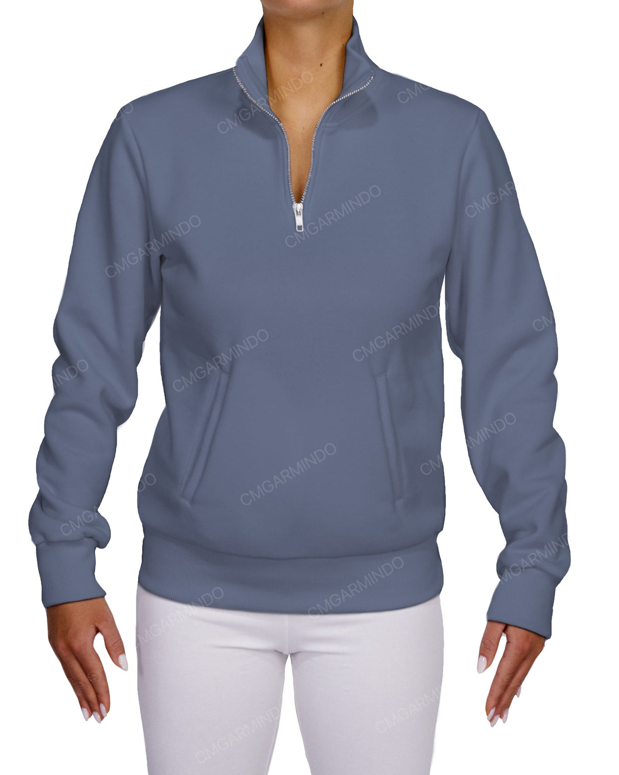 High Neck 1/4 Zip Sweatshirt