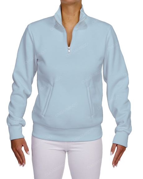High Neck 1/4 Zip Sweatshirt