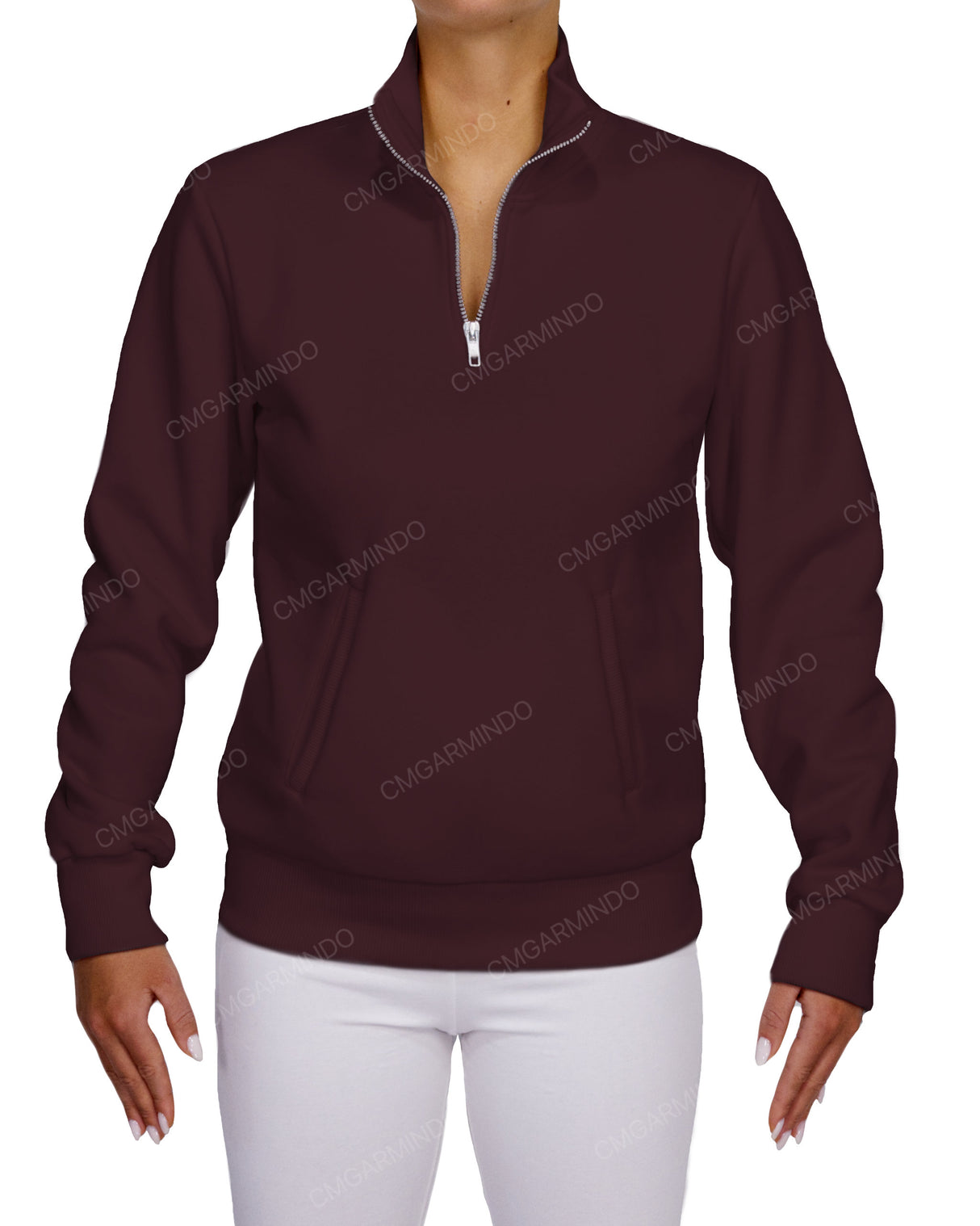 High Neck 1/4 Zip Sweatshirt