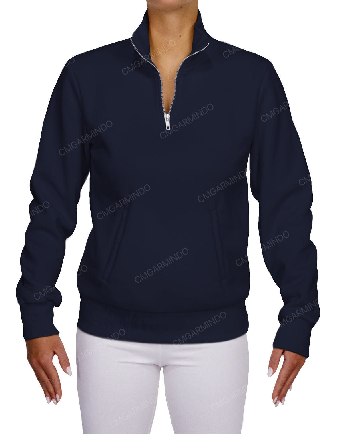 High Neck 1/4 Zip Sweatshirt
