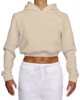 Elastic Hem Crop Hoodie