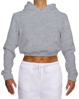 Elastic Hem Crop Hoodie