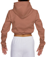 Elastic Hem Crop Hoodie