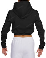 Elastic Hem Crop Hoodie