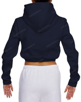 Elastic Hem Crop Hoodie