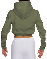 Elastic Hem Crop Hoodie