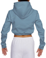 Elastic Hem Crop Hoodie